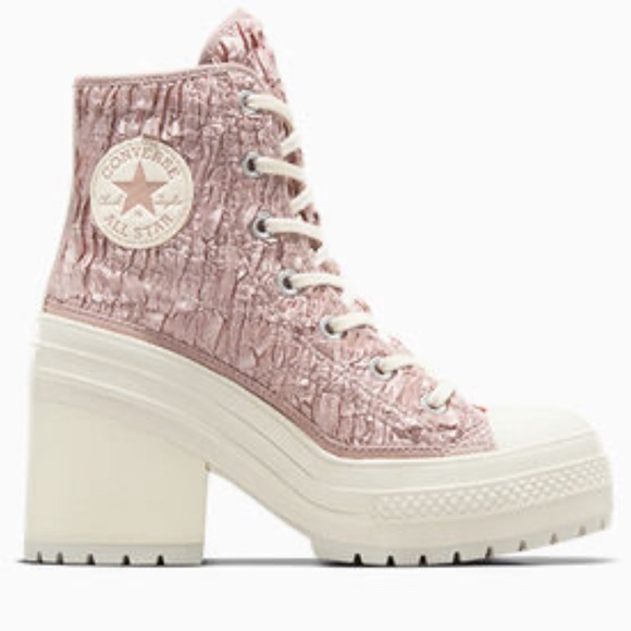Converse Shoes - NIB! Chuck 70 De Luxe Satin Heel in
Chaotic Neutral / Egret Women’s US Size 7.5